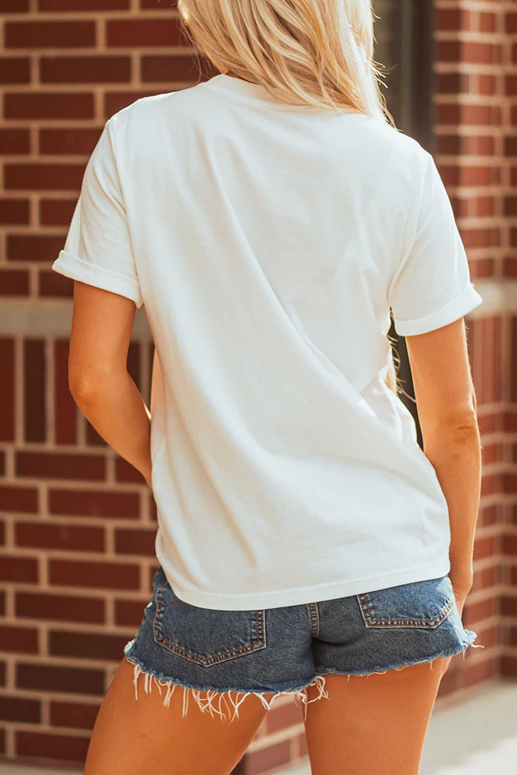 White Cowboy Lover graphic tee, view 6