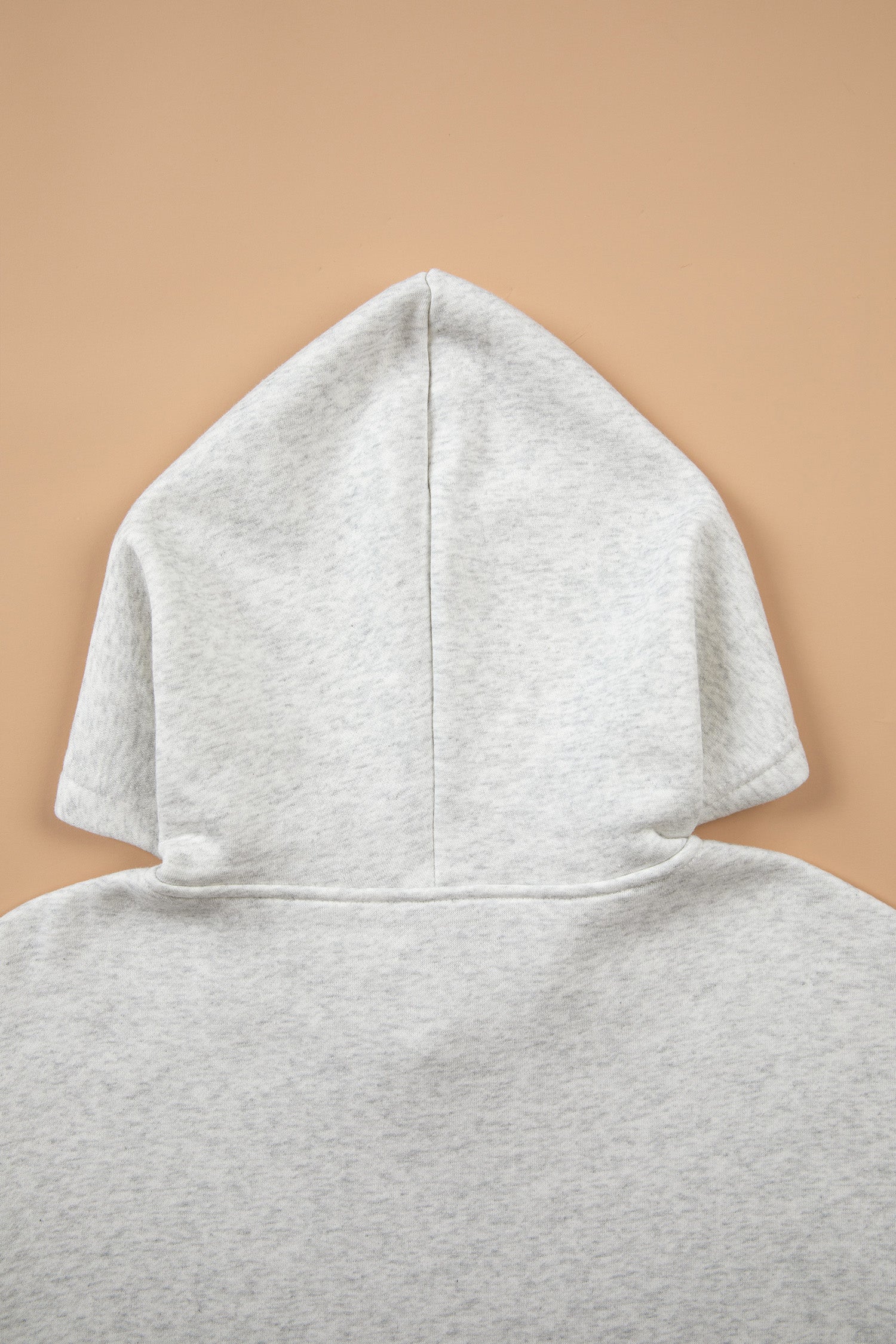 Light Grey Patchwork Camo Long Sleeve Hoodie