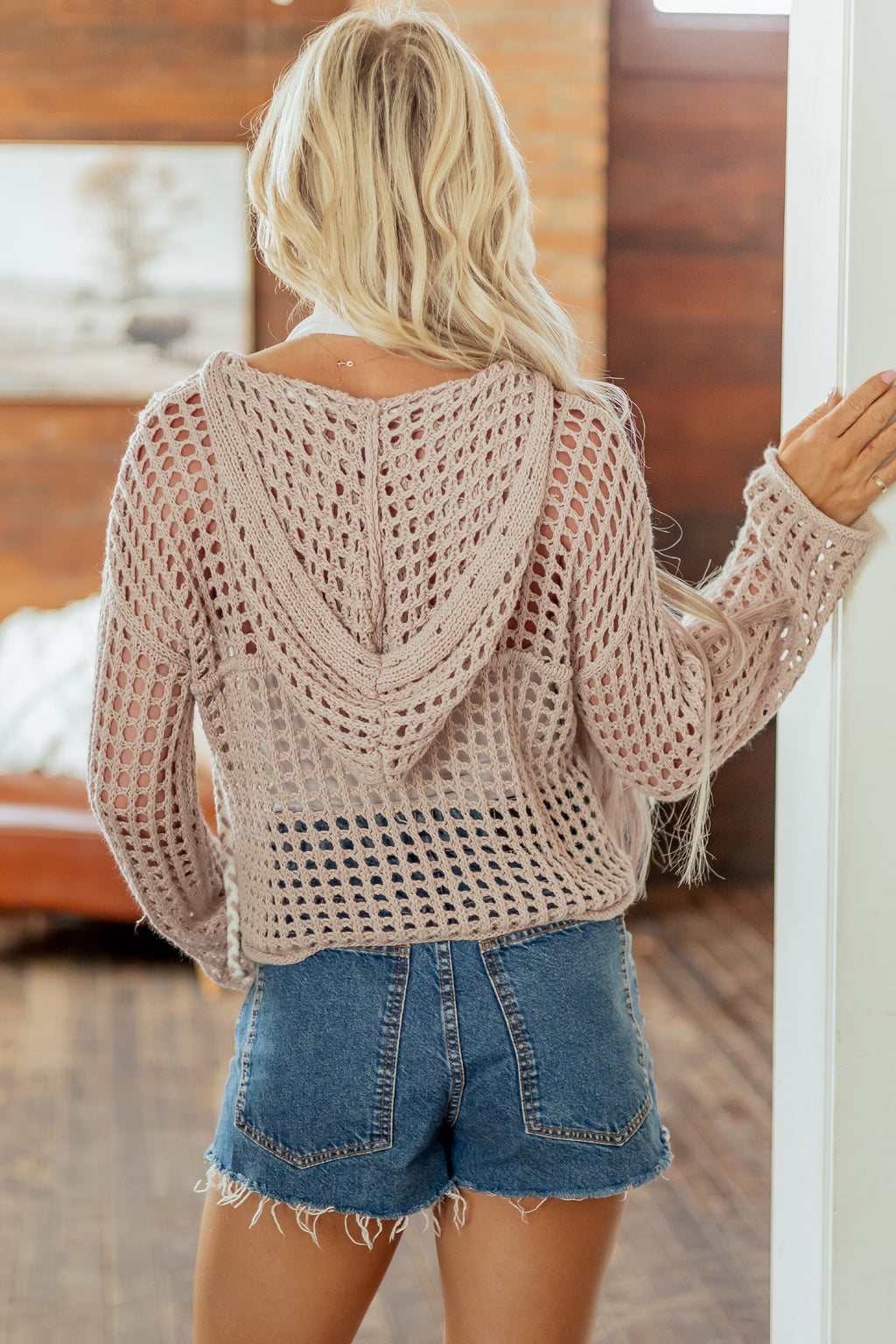 Sage star crochet sweater, view 7