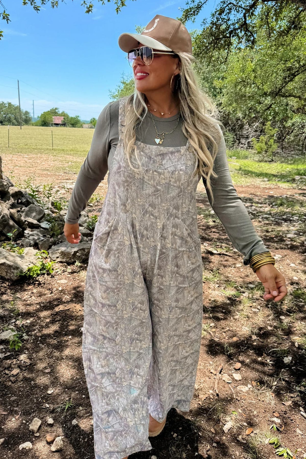 Brown Camouflage Twist Ribbed Sleeveless Full-Length Casual Jumpsuit Dear-Lover Dropshipping