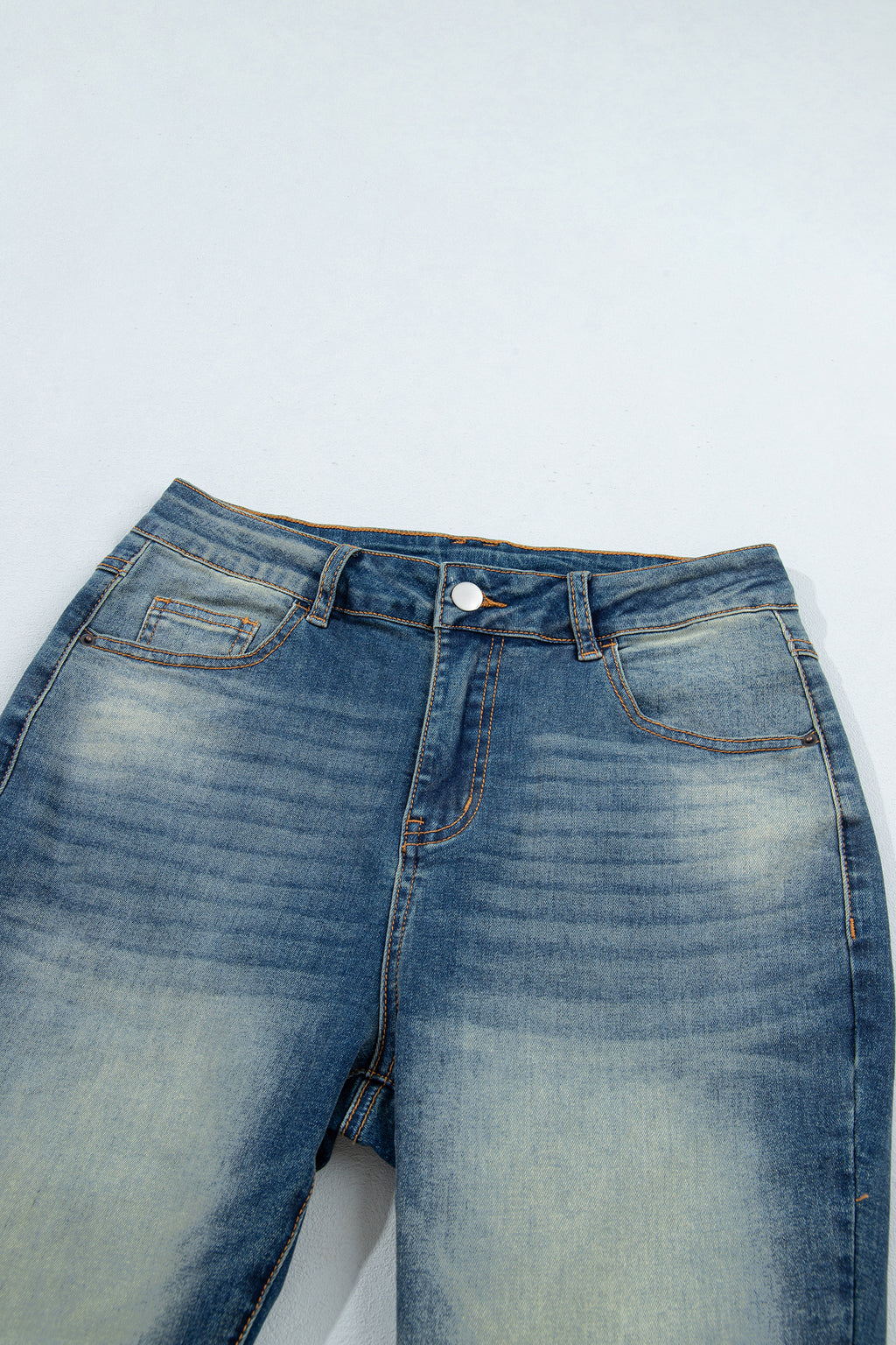 Sail Blue Pocket Detail Flare Leg Jeans Dear-Lover Dropshipping