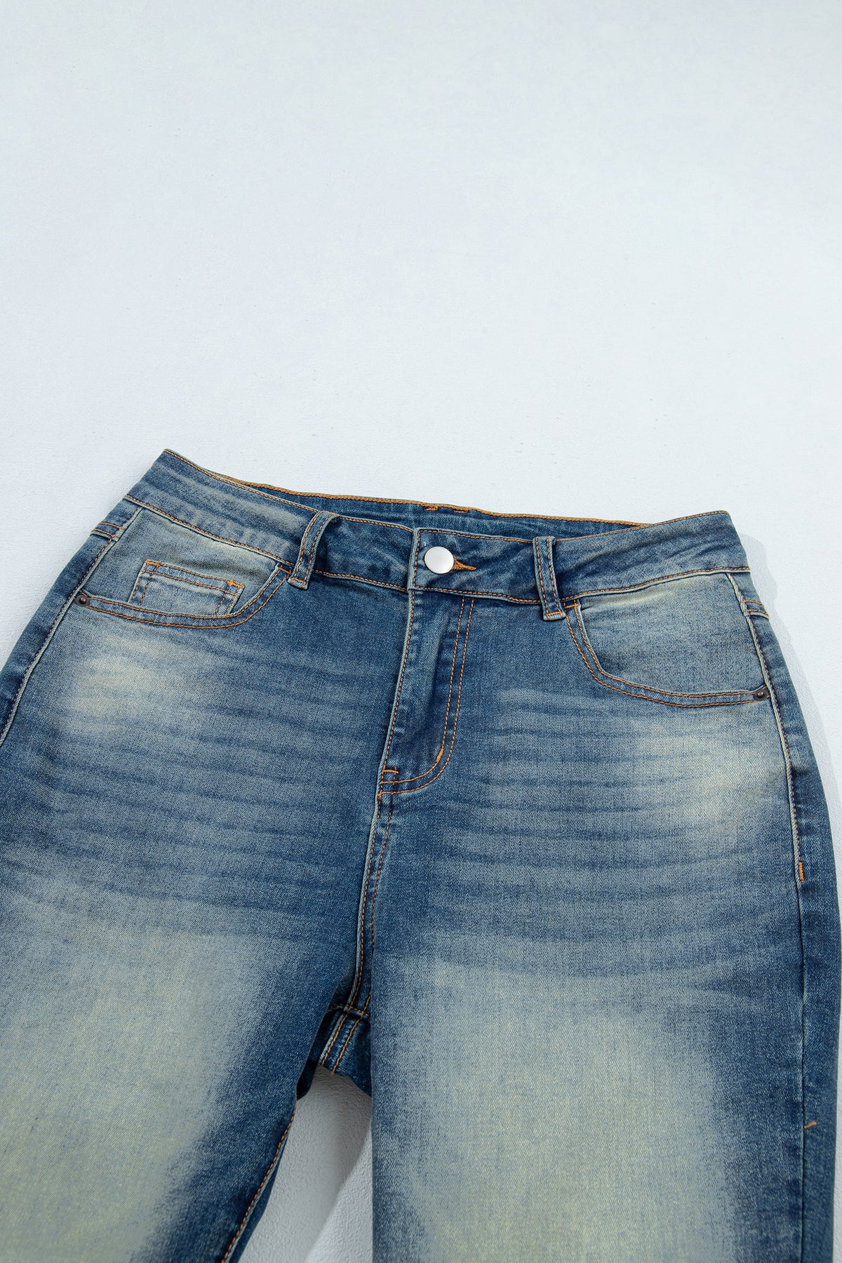 Sail Blue Pocket Detail Flare Leg Jeans Dear-Lover Dropshipping