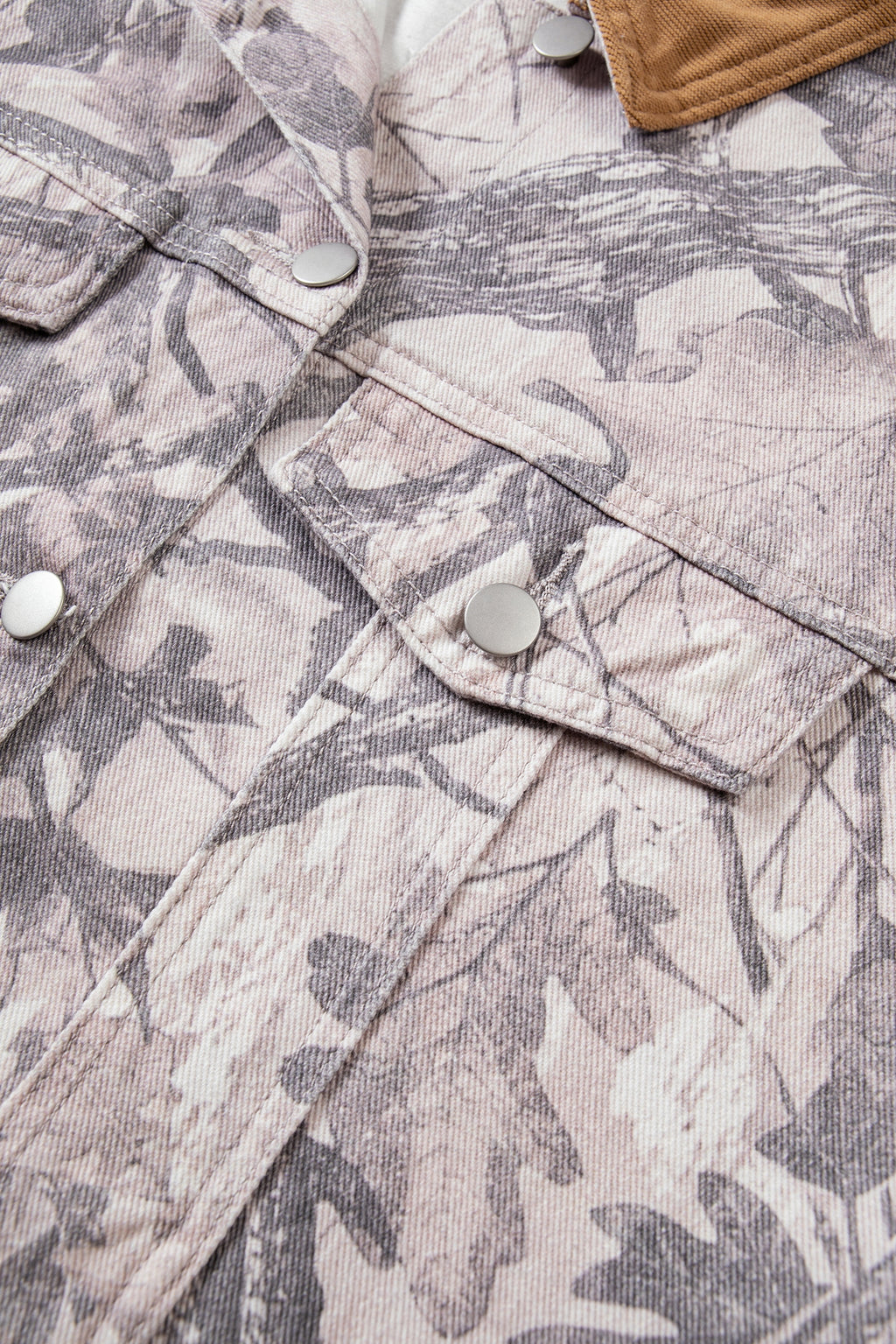 Gray camo denim jacket, view 11