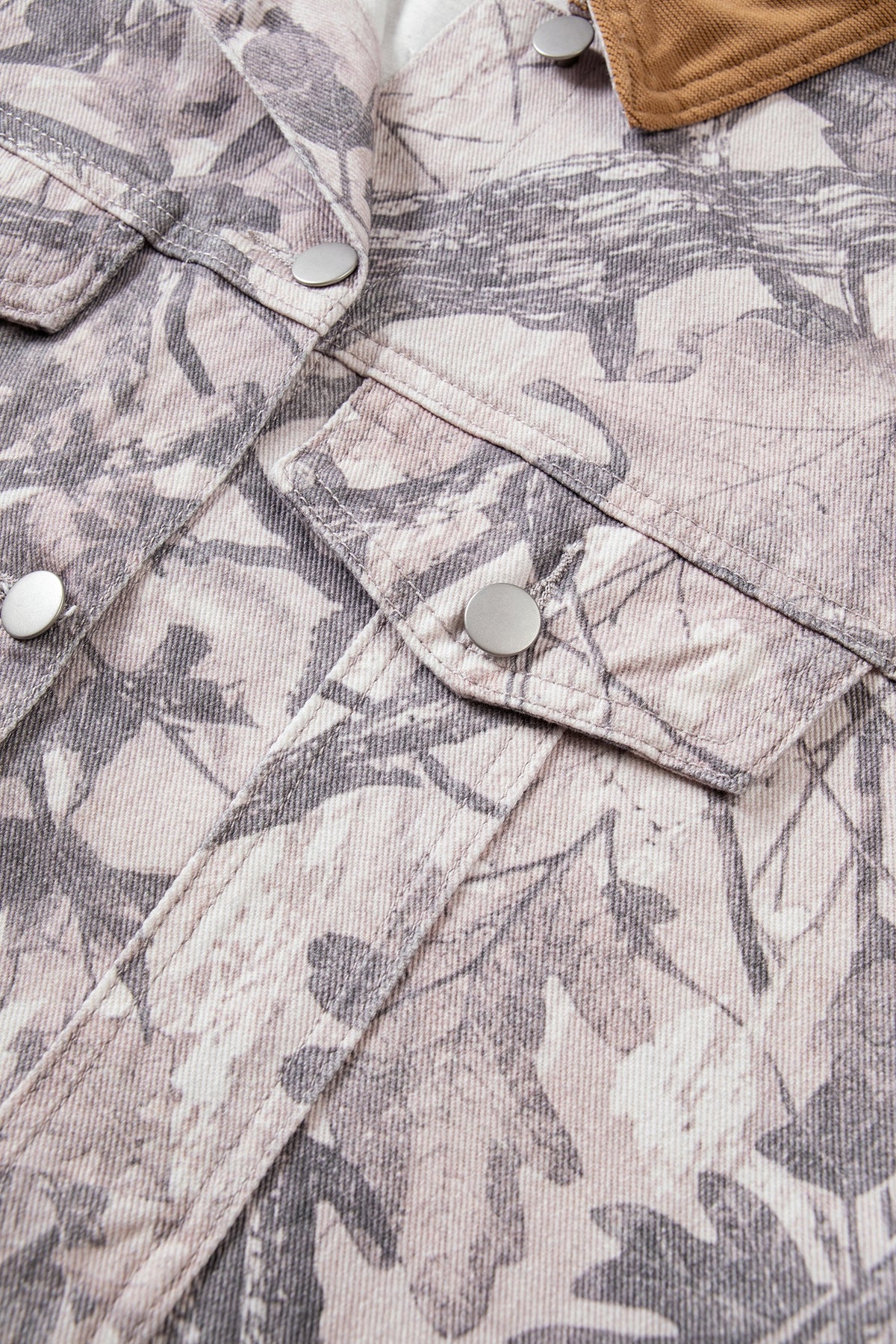 Gray camo denim jacket, view 11