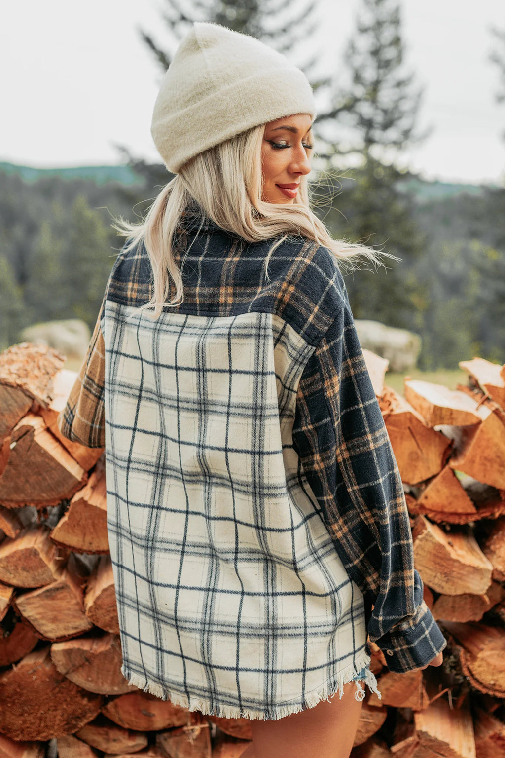 Multicolour Plaid Button-Up Long Sleeve Shift Silhouette Shacket Dear-Lover Dropshipping