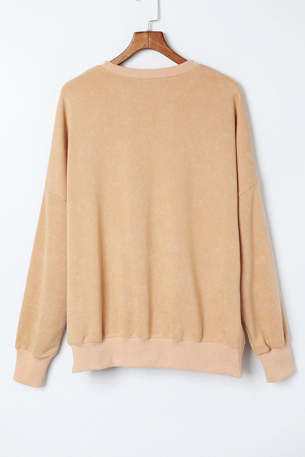 Khaki Loose Leopard Rugby Football GAME DAY Graphic Sweatshirt