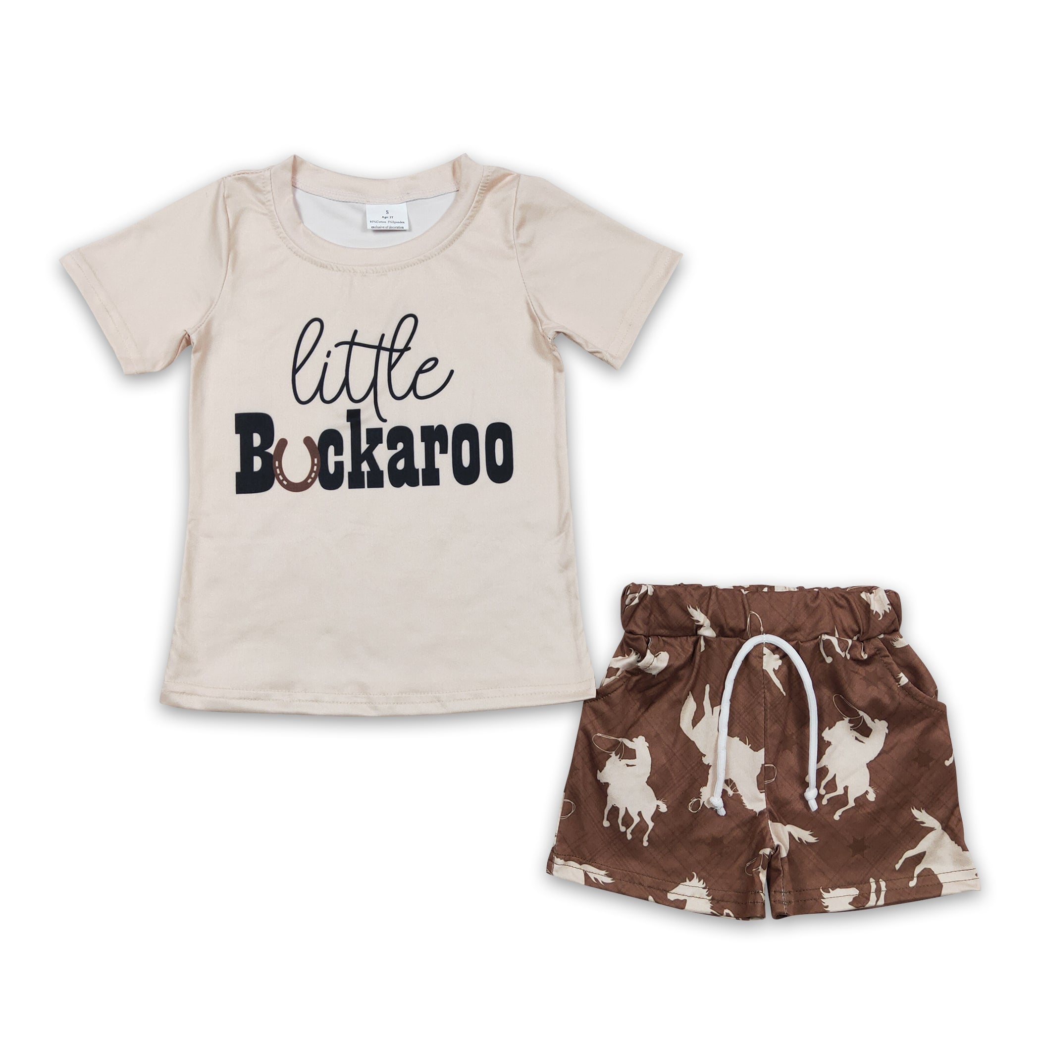 Rodeo Western Boy Shirt & Shorts Set