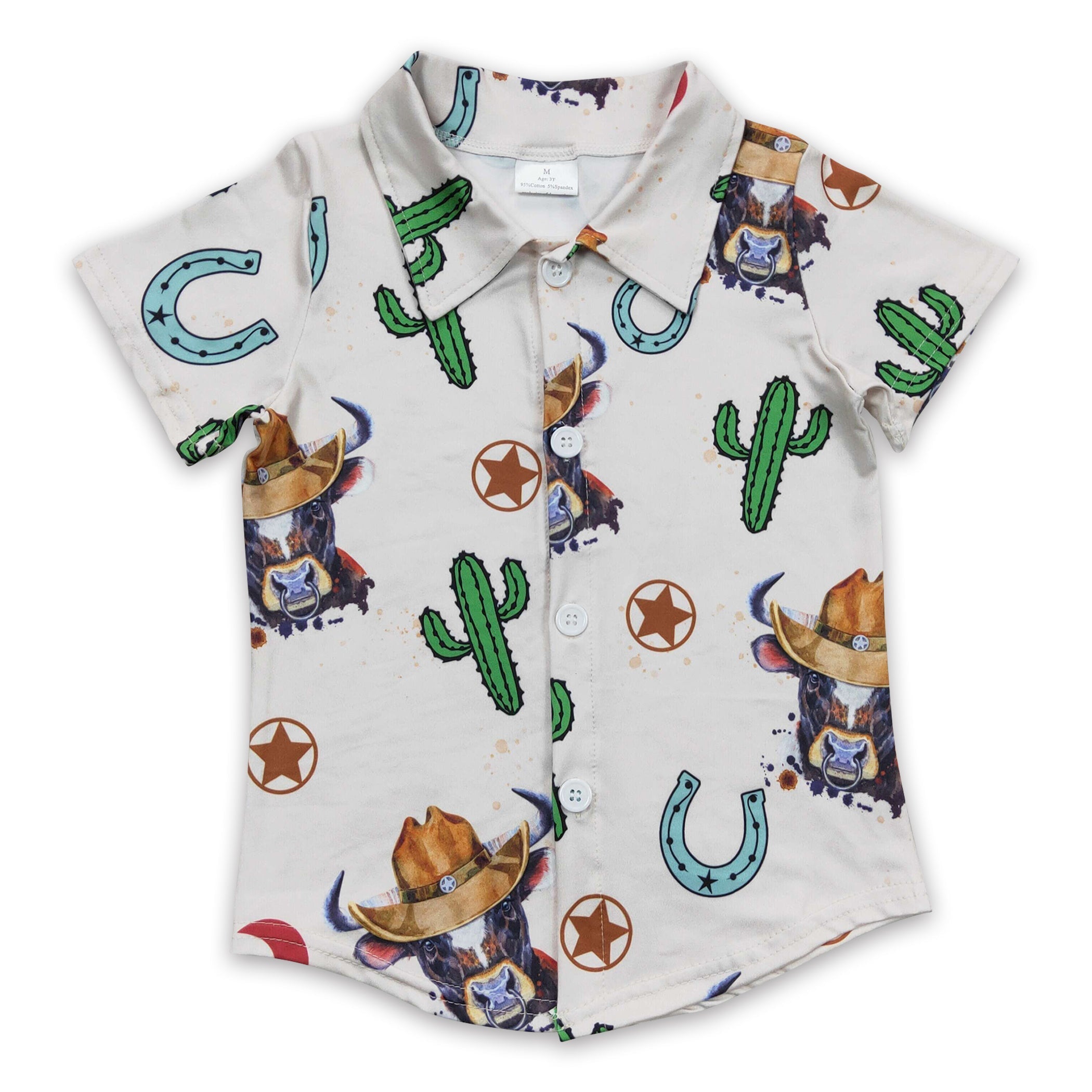Cow & Cactus Western Boy Button-Up Shirt