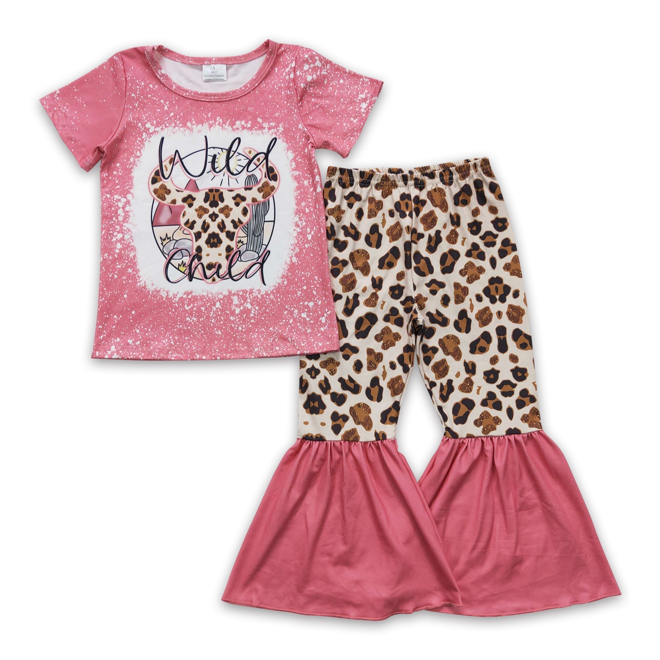 Leopard & Cow Print Western Girls Set
