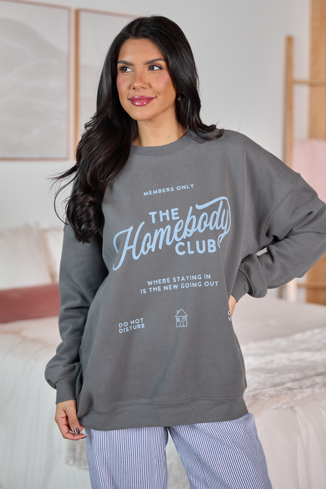 Homebody Club graphic sweatshirt, view 4