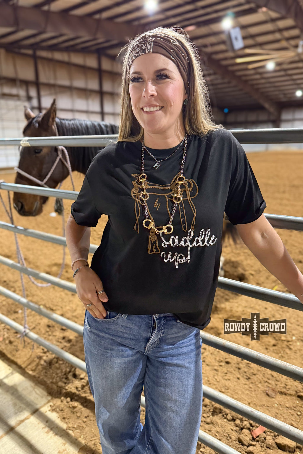 Saddle Up Tee Rowdy Crowd Clothing