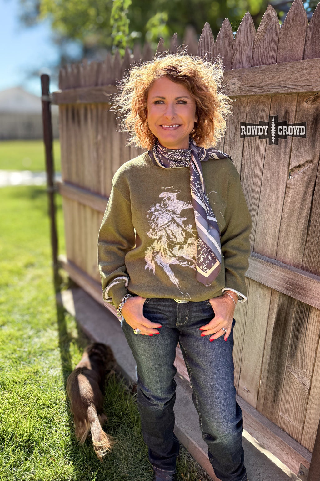 OLIVE Wild & Western Sweater Rowdy Crowd Clothing