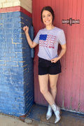 Bit of Freedom Tee- GRAY Rowdy Crowd Clothing