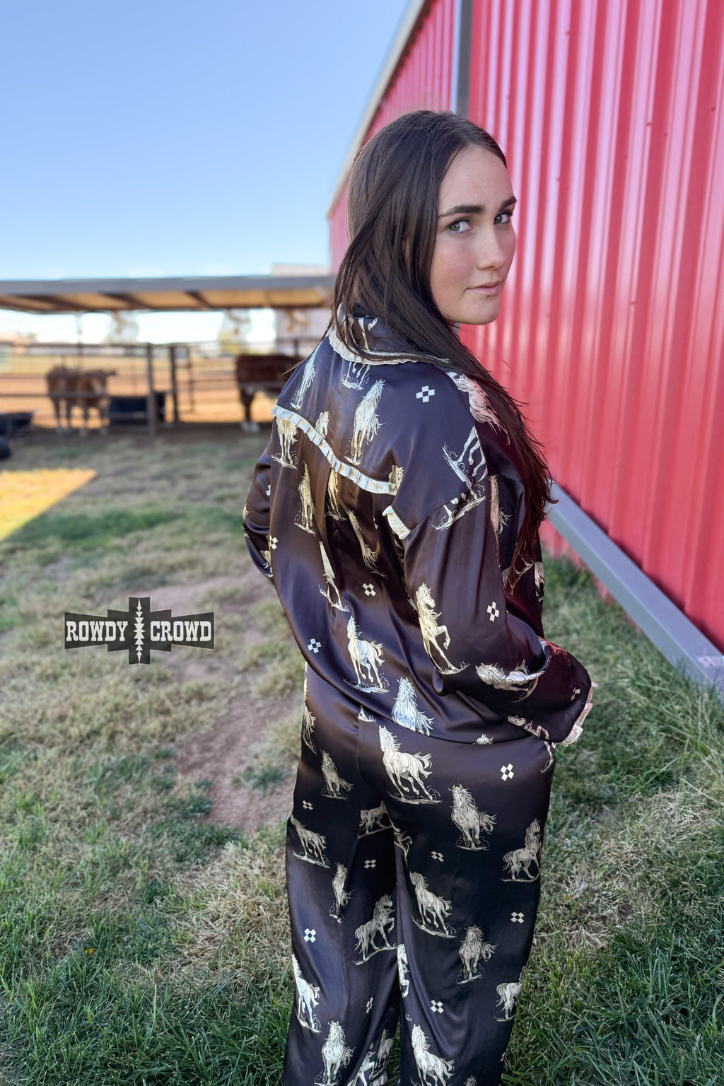 Black Betty Satin Sleep Set Rowdy Crowd Clothing