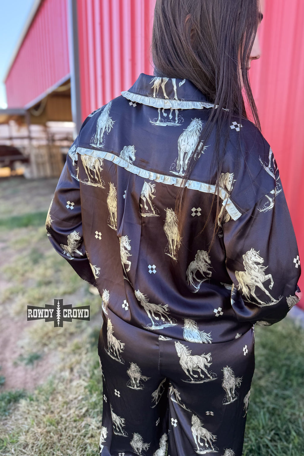 Black Betty Satin Sleep Set Rowdy Crowd Clothing