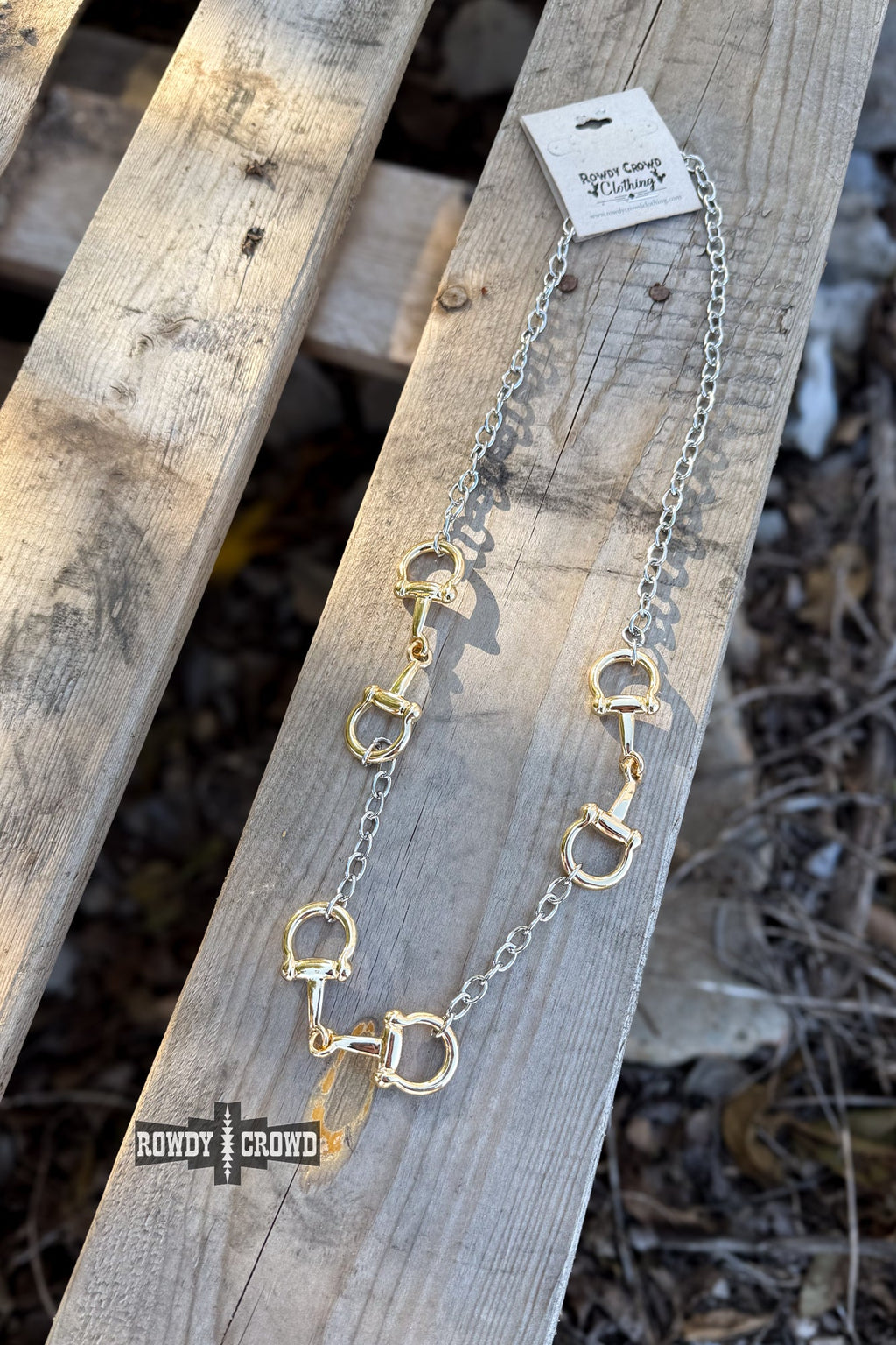 Mixed Metal 3 Bit Necklace Rowdy Crowd Clothing