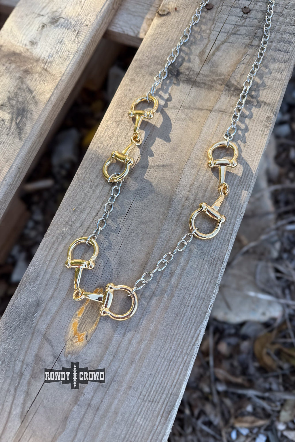 Mixed Metal 3 Bit Necklace Rowdy Crowd Clothing