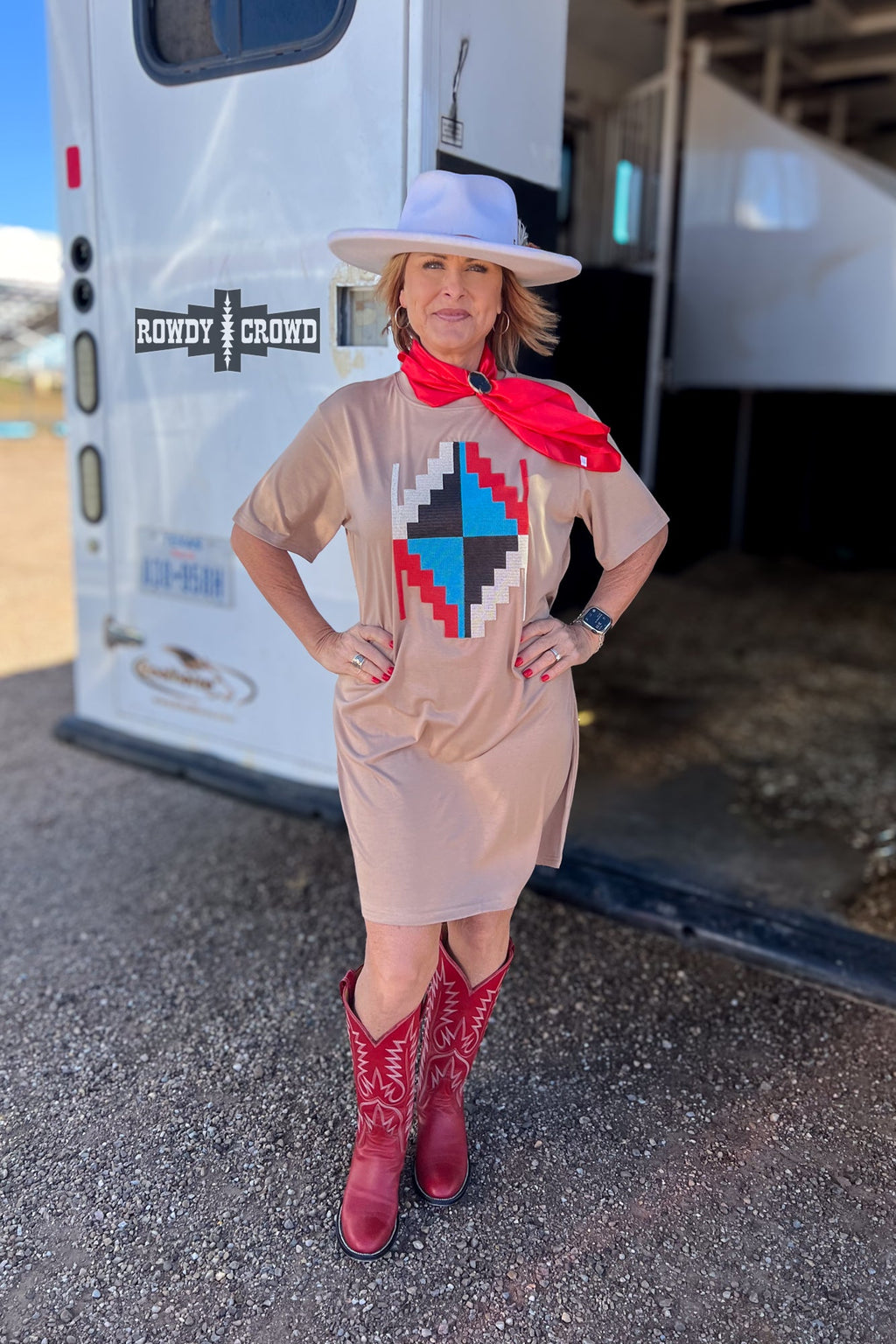 Alamosa Aztec Dress Rowdy Crowd Clothing