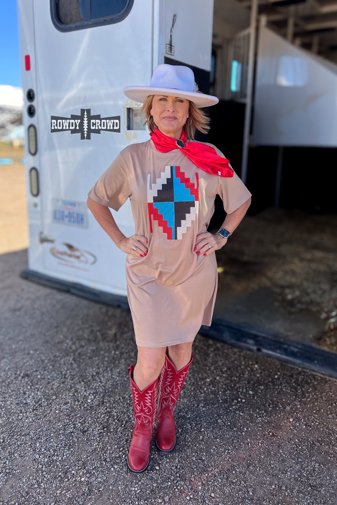Alamosa Aztec Dress Rowdy Crowd Clothing