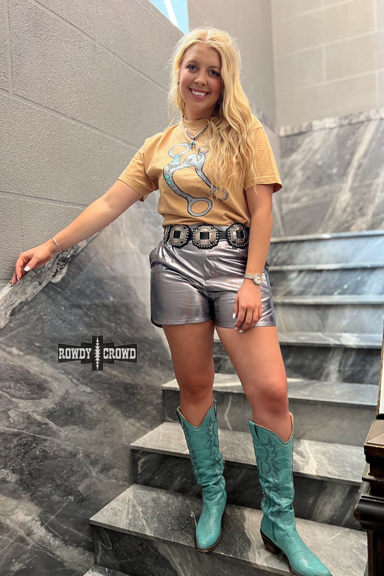 Marfa Metallic Shorts Rowdy Crowd Clothing