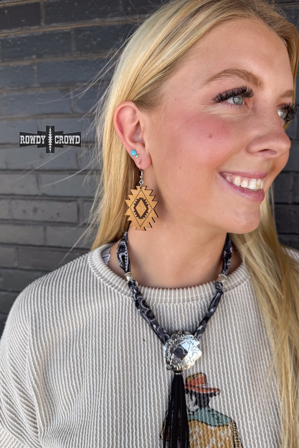 Aztec Cowgirl Earrings Rowdy Crowd Clothing