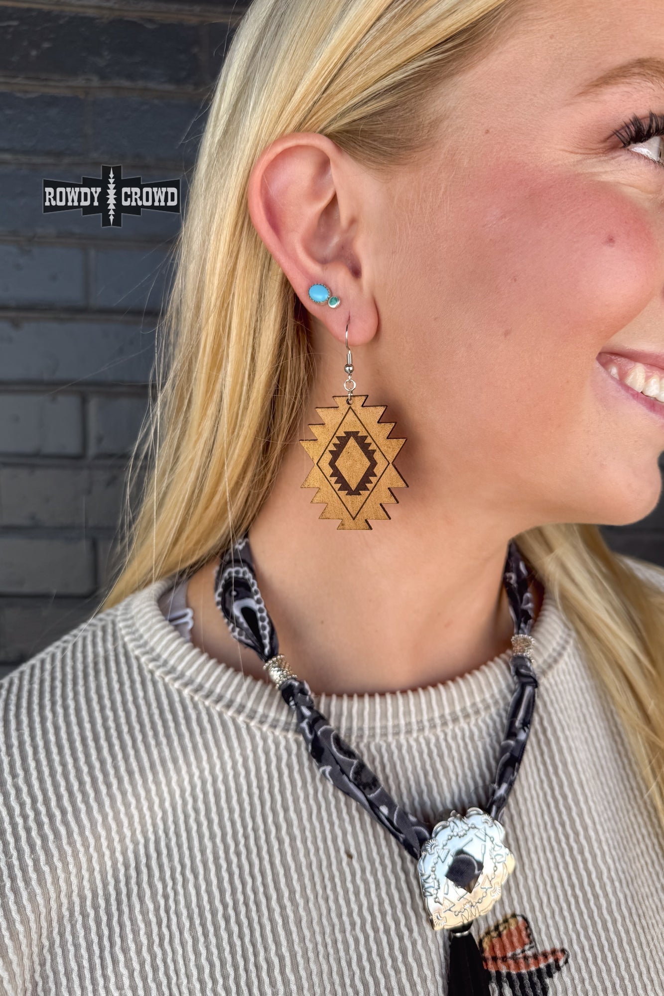 Aztec Cowgirl Earrings Rowdy Crowd Clothing