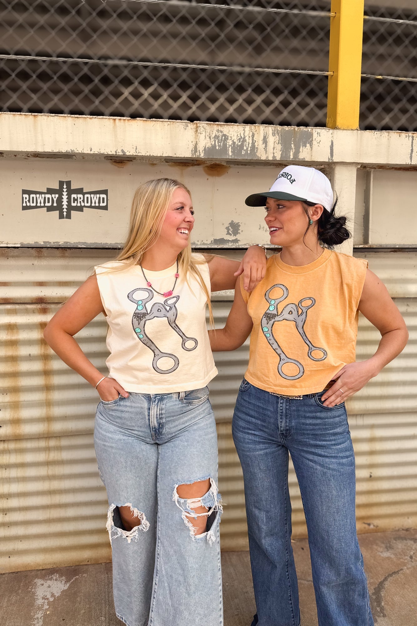 A Bit Ranchy Tank- CREAM Rowdy Crowd Clothing