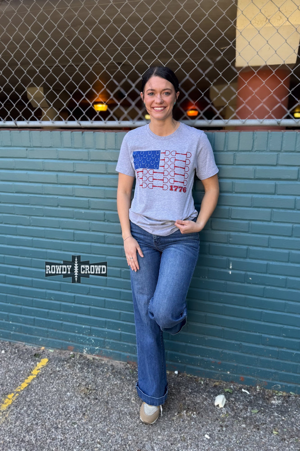 Bit of Freedom Tee- GRAY Rowdy Crowd Clothing