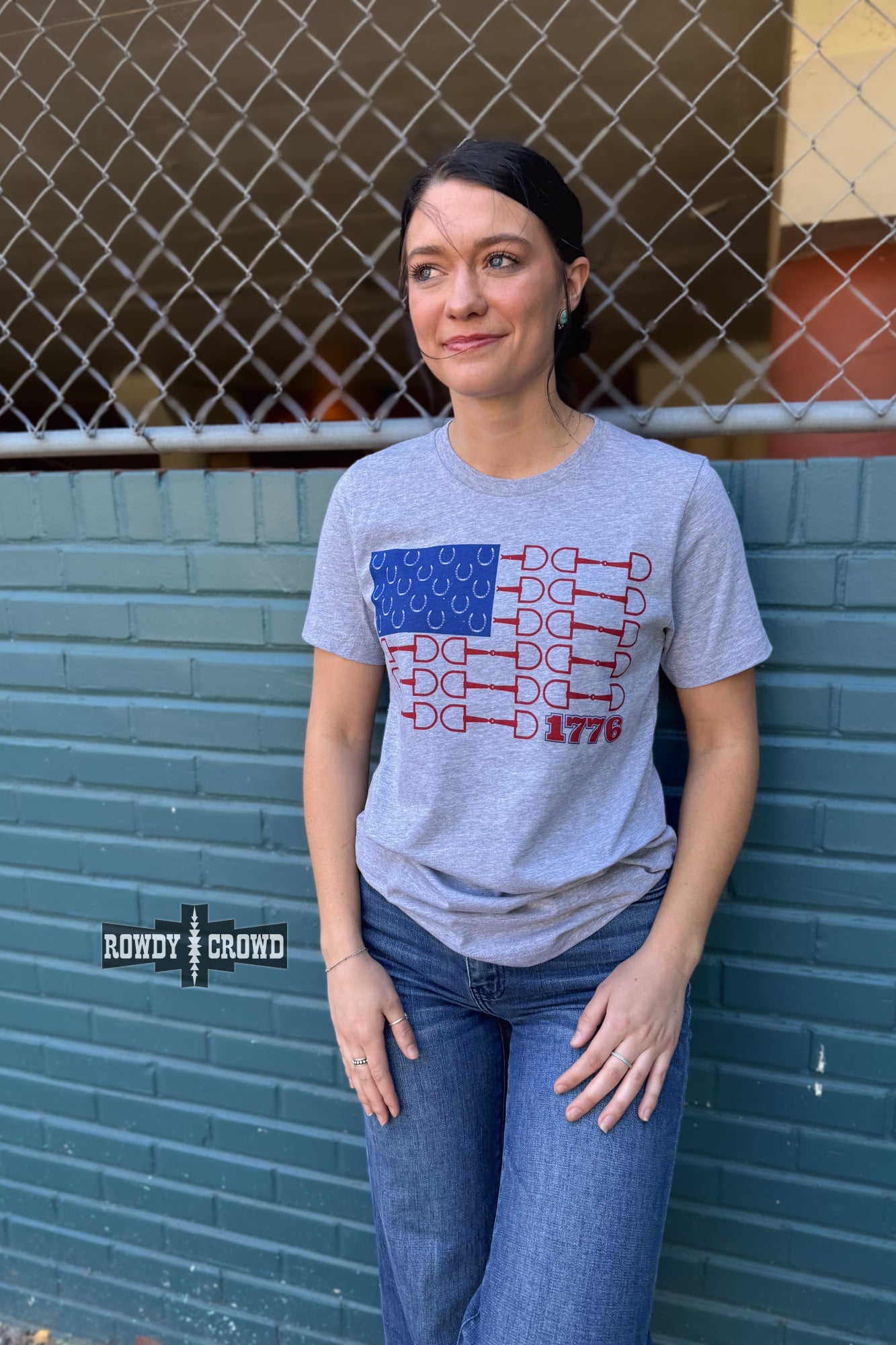 Bit of Freedom Tee- GRAY Rowdy Crowd Clothing