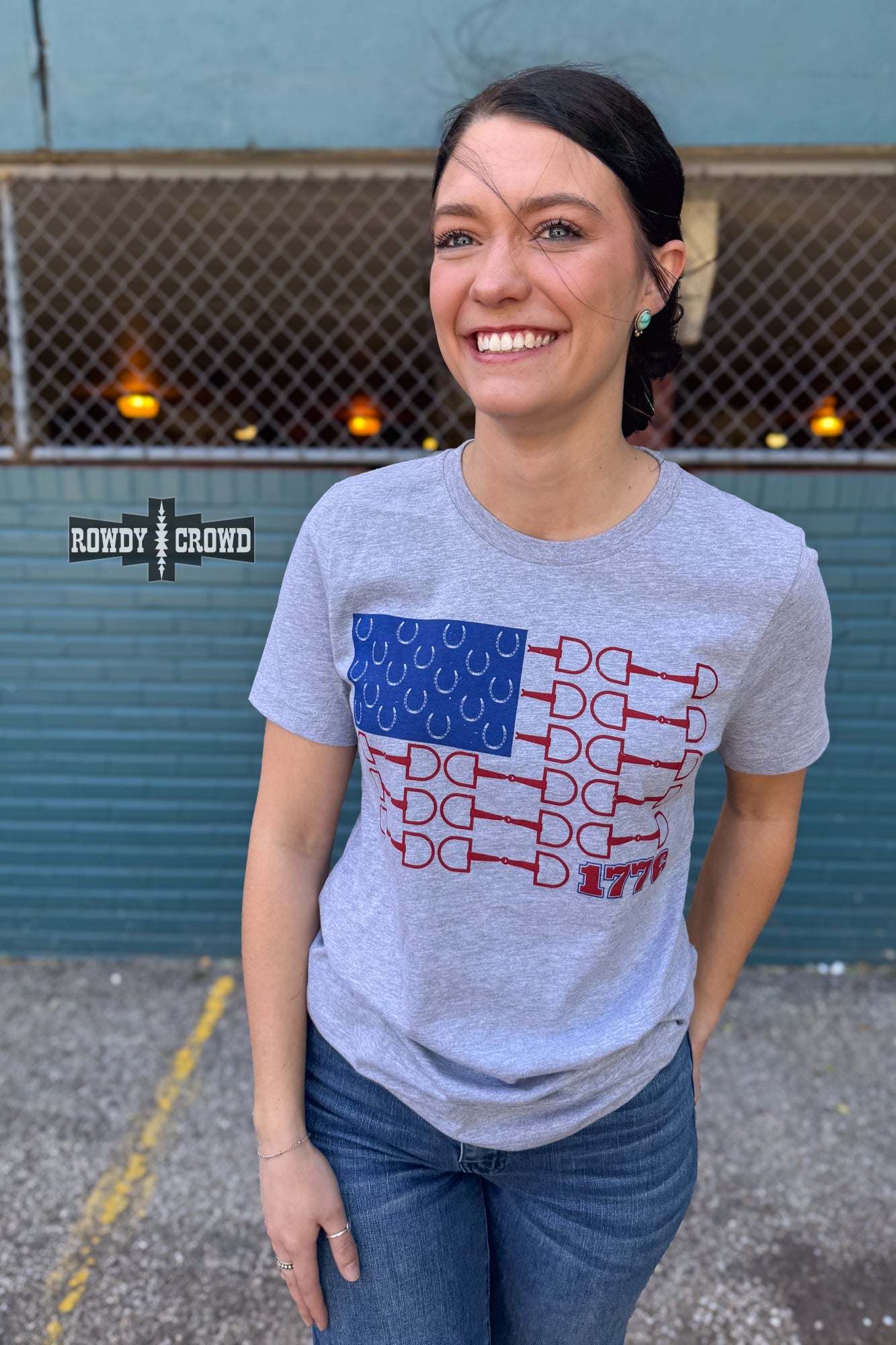 Bit of Freedom Tee- GRAY Rowdy Crowd Clothing