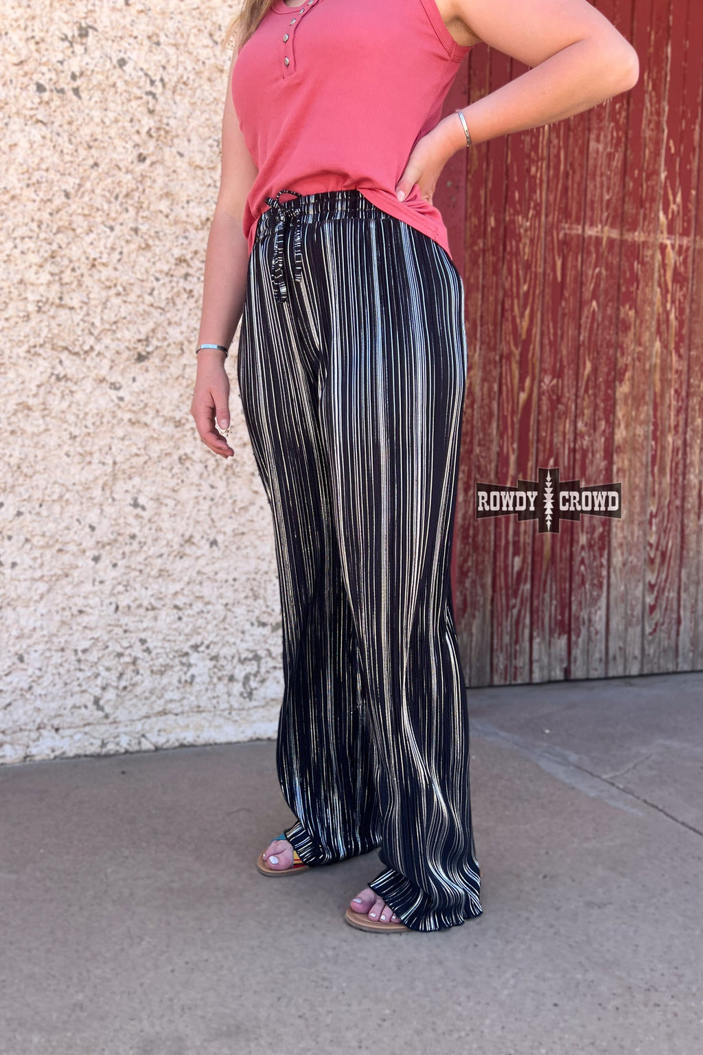 Ruffled Cup Pants Rowdy Crowd Clothing