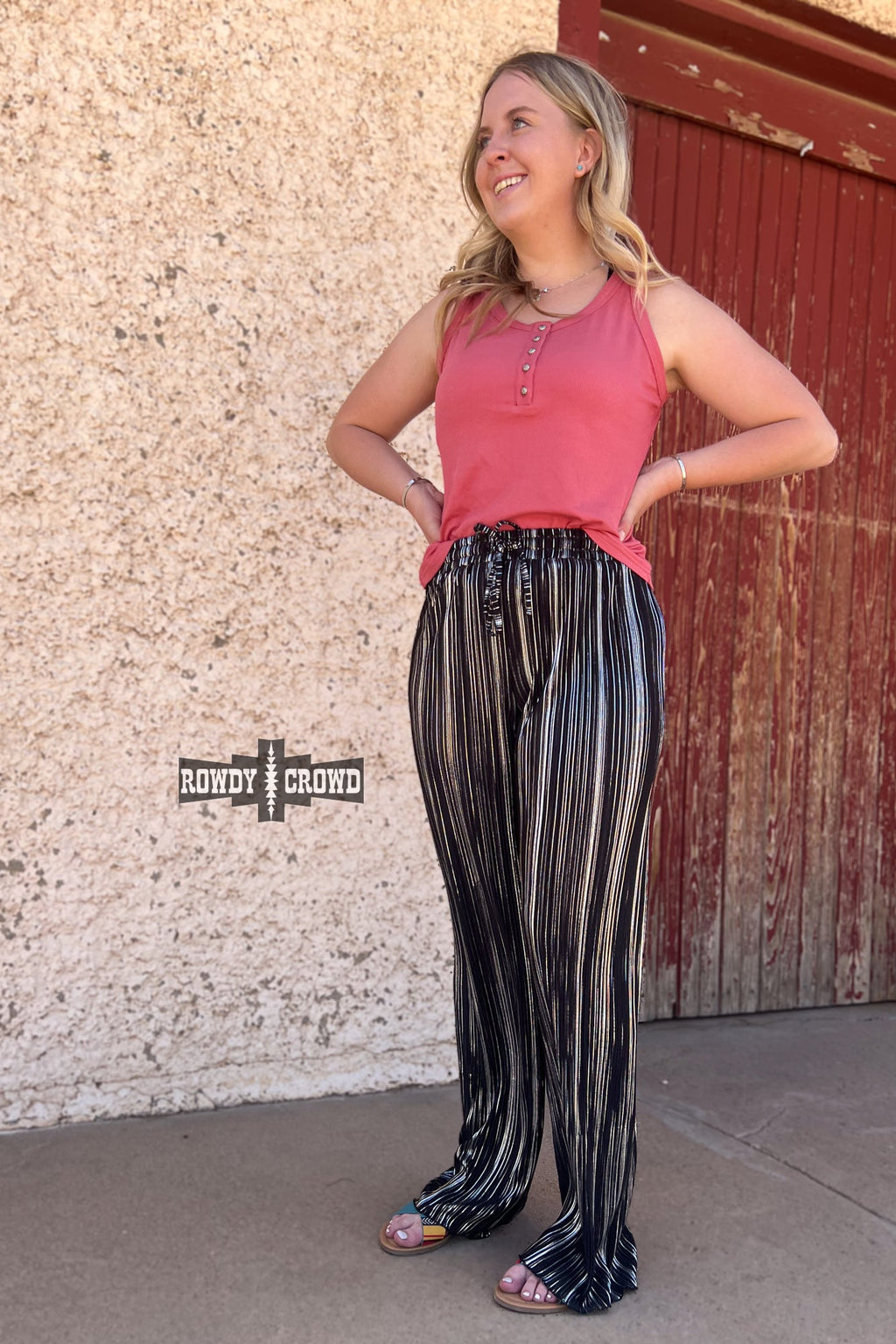 Ruffled Cup Pants Rowdy Crowd Clothing