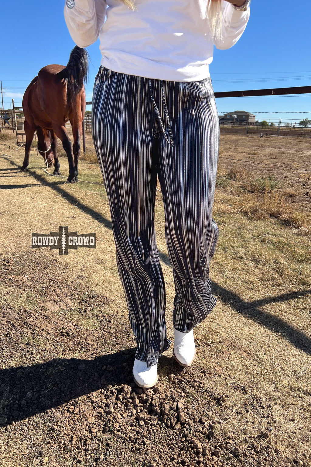 Ruffled Cup Pants Rowdy Crowd Clothing