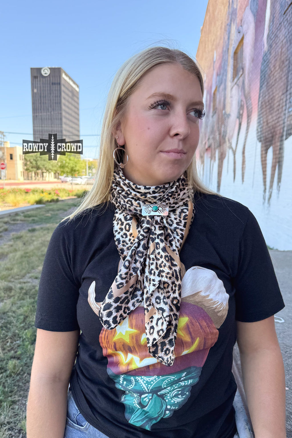 Liberty Leopard Wild Rag/ Scarf Rowdy Crowd Clothing