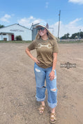 BROWN Leopard Bit Tee Rowdy Crowd Clothing