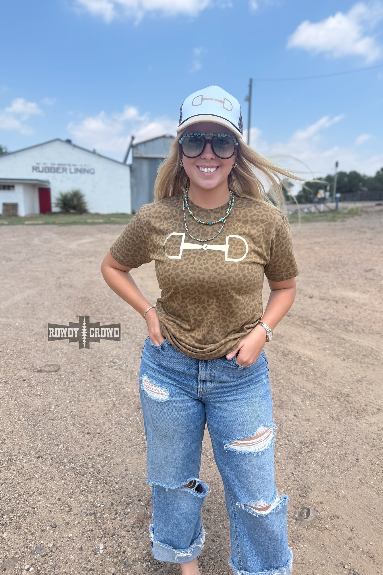 BROWN Leopard Bit Tee Rowdy Crowd Clothing
