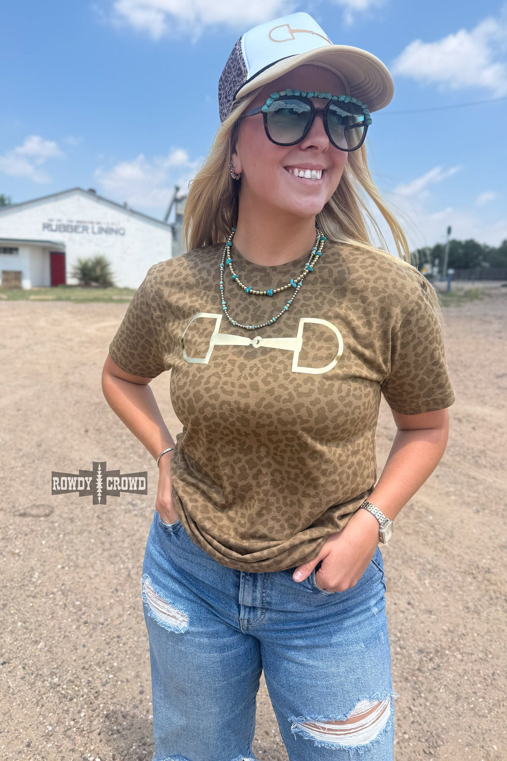 BROWN Leopard Bit Tee Rowdy Crowd Clothing