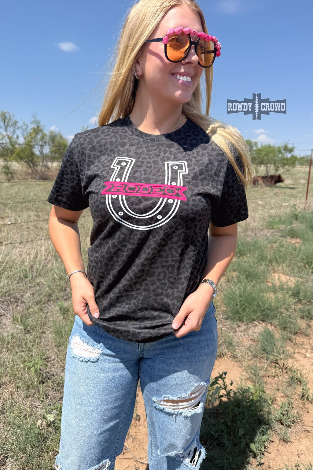 PINK Lucky Rodeo Tee Rowdy Crowd Clothing