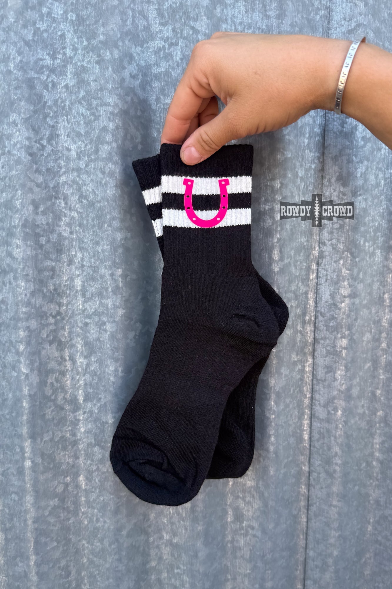 Happy Horseshoe Socks Rowdy Crowd Clothing