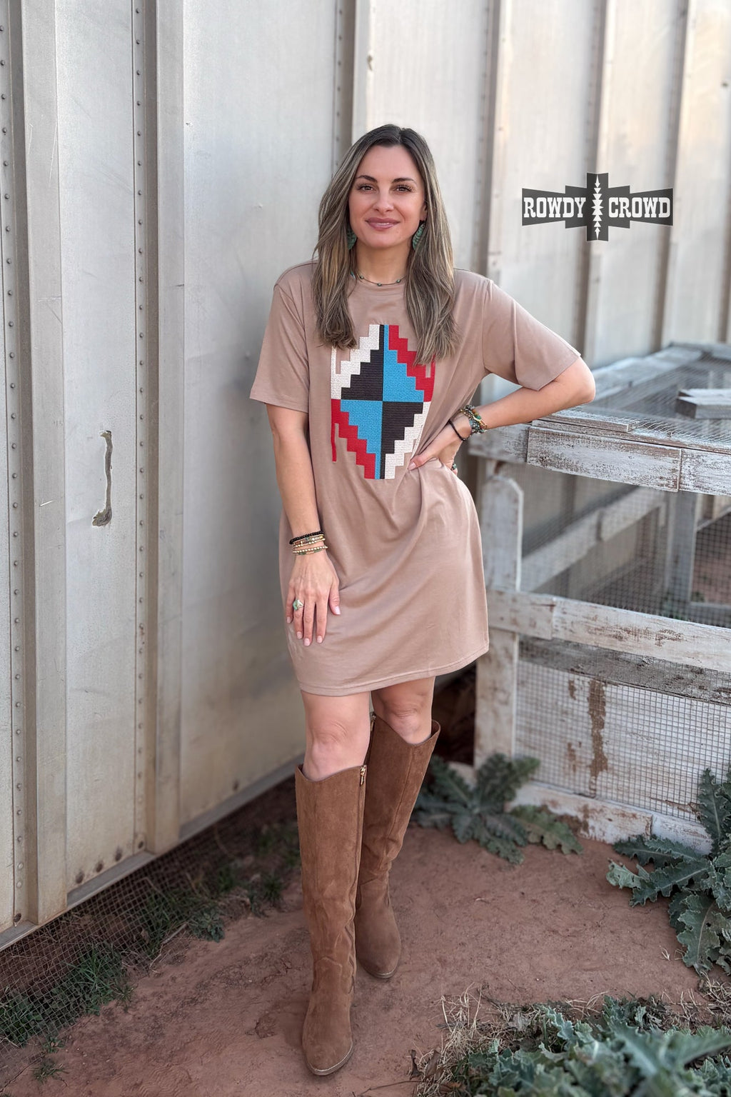 Alamosa Aztec Dress Rowdy Crowd Clothing