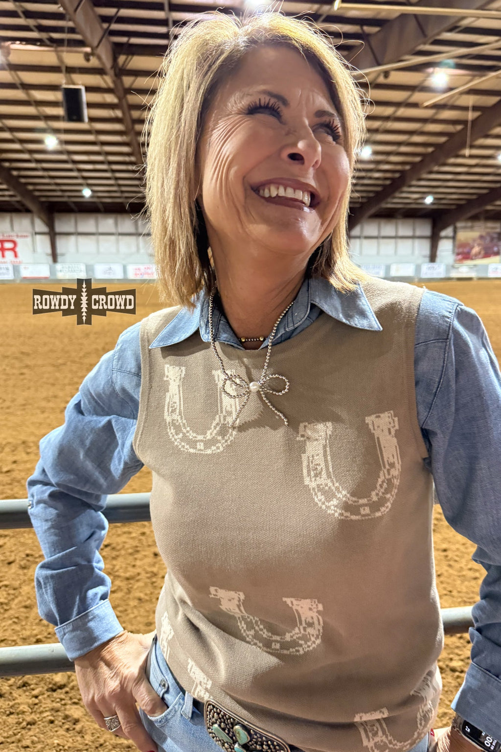 Horseshoe Honey Tank Rowdy Crowd Clothing