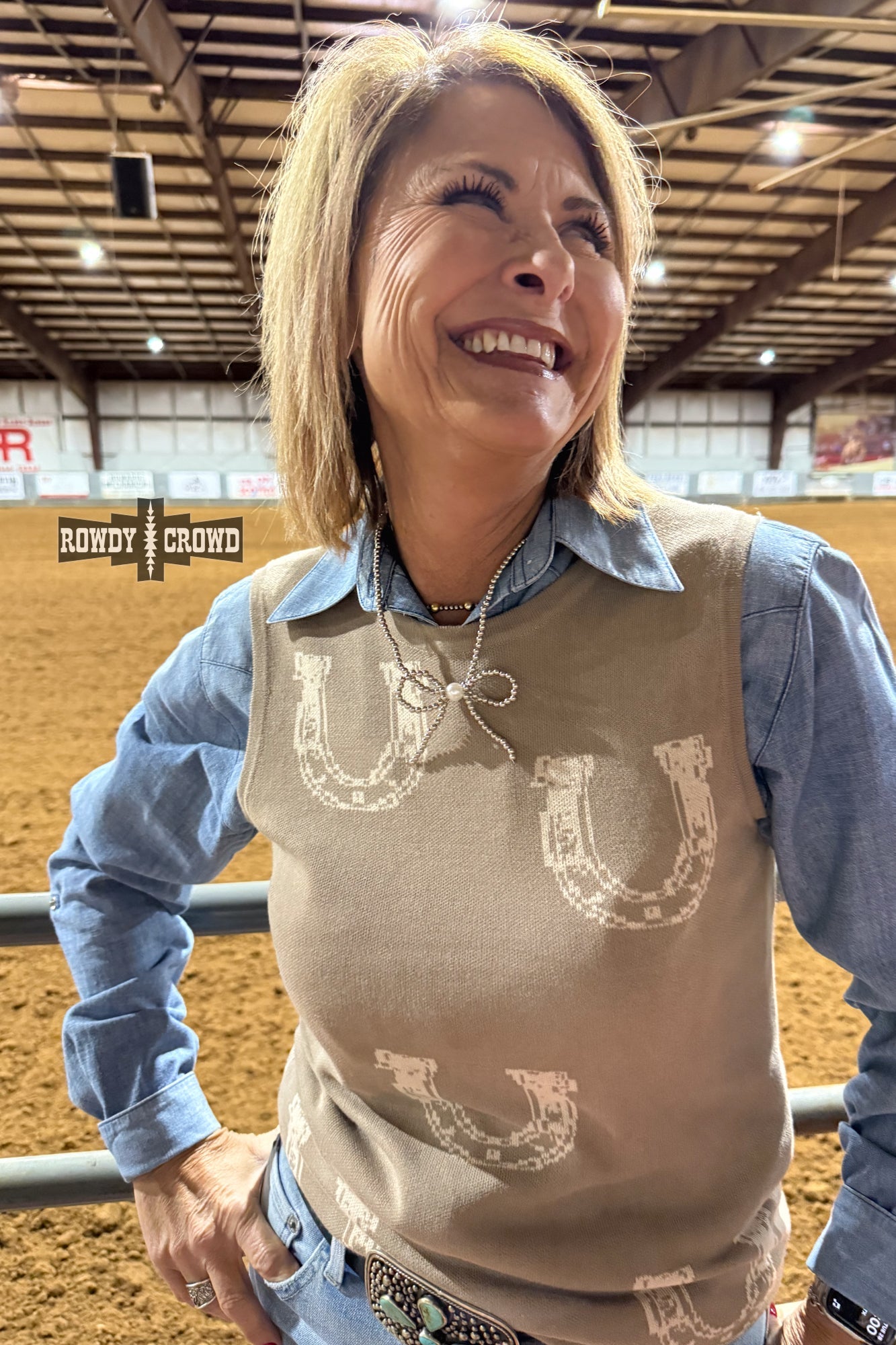 Horseshoe Honey Tank Rowdy Crowd Clothing