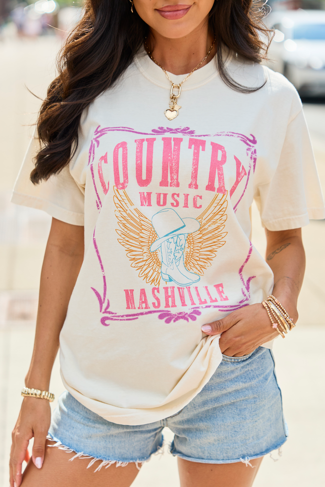 Country Music Nashville Ivory Comfort Colors Graphic Tee