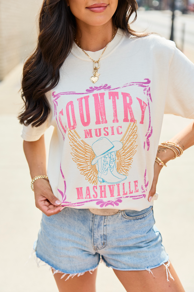 Country Music Nashville Ivory Comfort Colors Graphic Tee