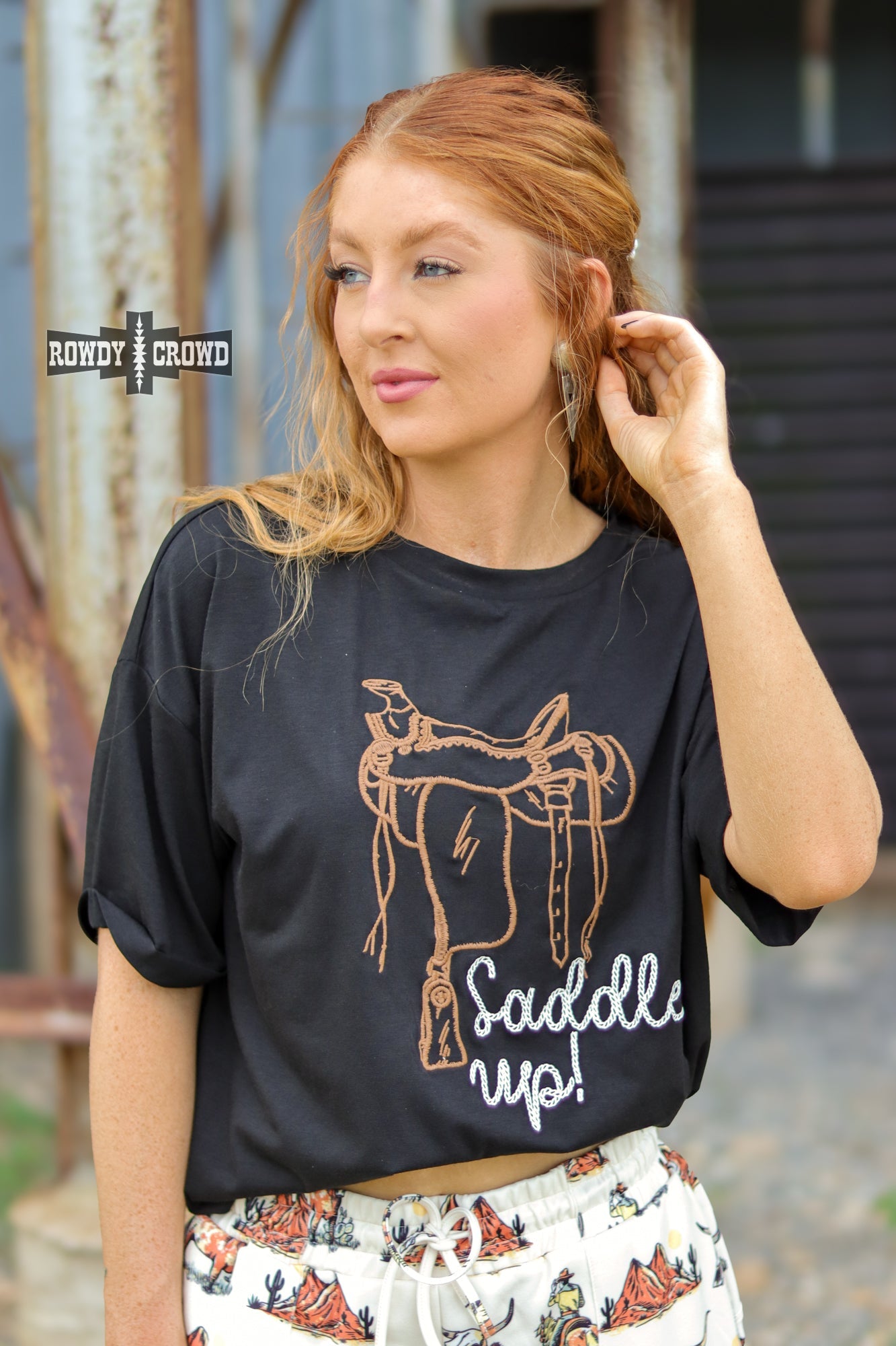 Saddle Up Tee Rowdy Crowd Clothing