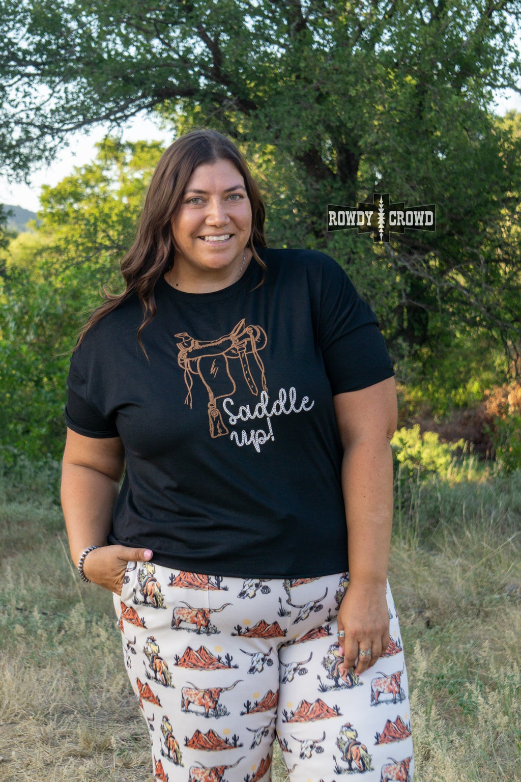 Saddle Up Tee Rowdy Crowd Clothing