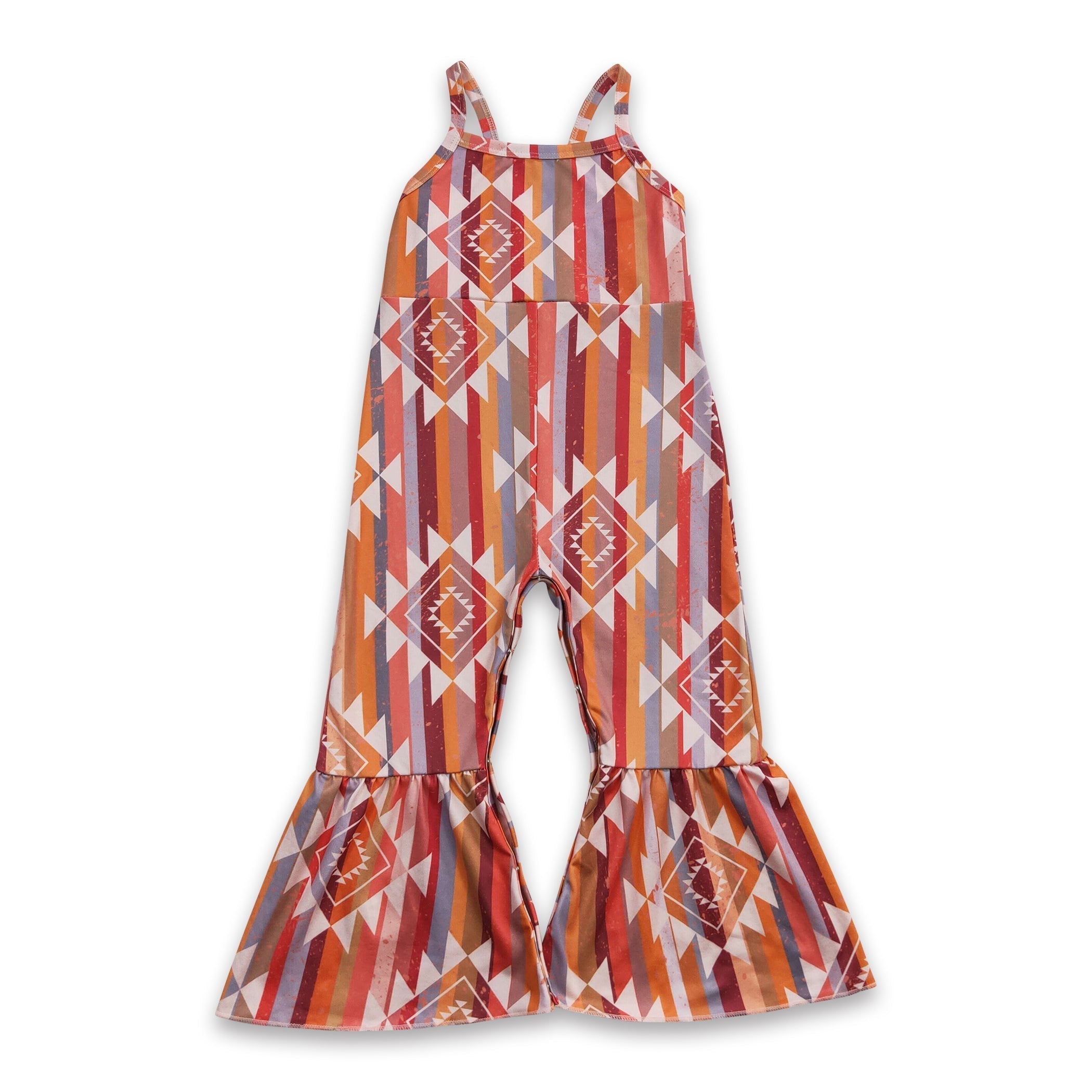 Aztec Sleeveless Western Girls Jumpsuit