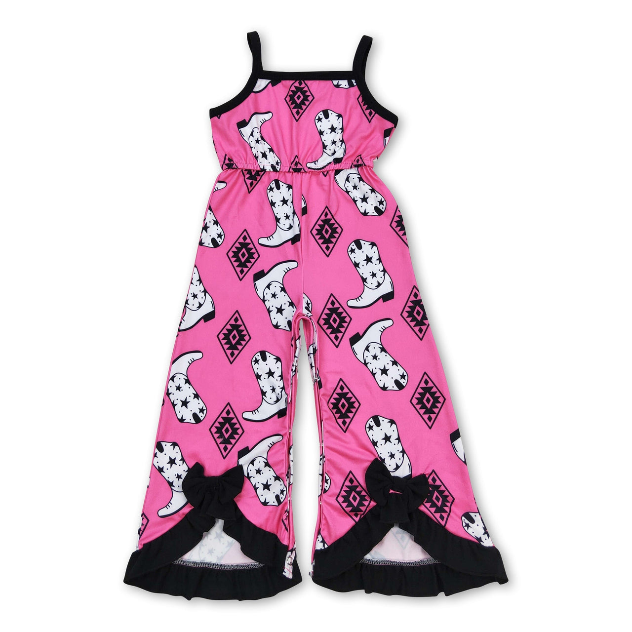 Boots & Bows Aztec Western Girls Jumpsuit