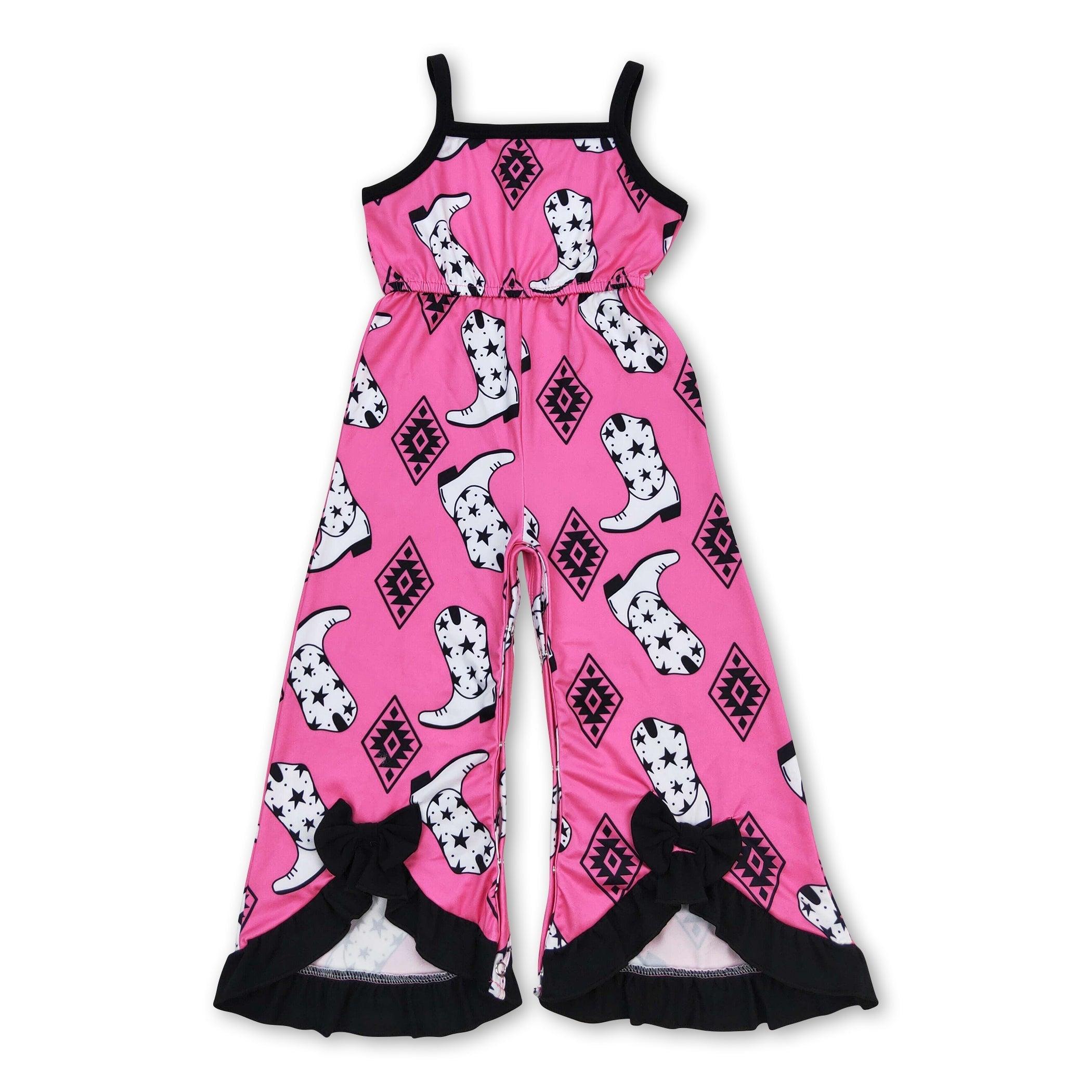 Boots & Bows Aztec Western Girls Jumpsuit