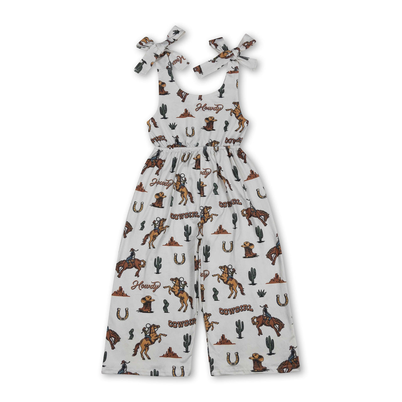 Cactus & Horse Rodeo Western Girls Jumpsuit